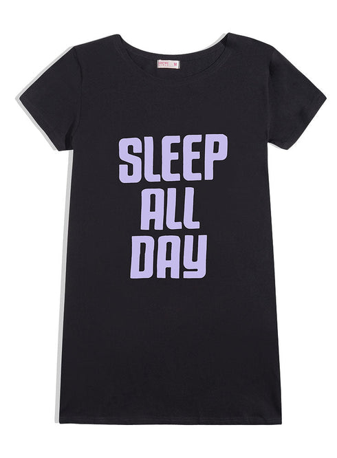Black Night Shirt - Design 23 - Khotwh